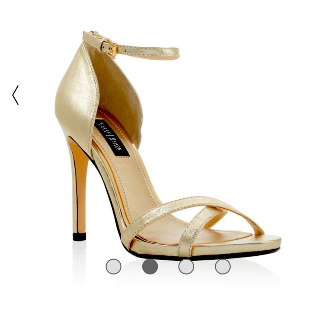 White House Black Market Gold High Heels